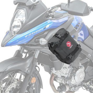 Пара сумок для захисних дуг Suzuki V-Strom 650/XT Bagtecs K3 6Ltr чорного кольору DPLM1
