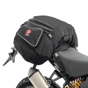 Сумка на заднє сидіння мотоцикла Bagtecs X50 50 л чорного кольору DPL9
