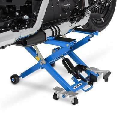 Підйомна платформа для мотоциклів ConStands Mid-Lift XL домкрат для мотоциклів до 500 кг синього кольору