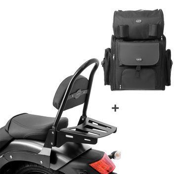 Спинка CSM + задня сумка для Kawasaki Vulcan S/Caf&eacute; 15-25 з багажником Craftride
