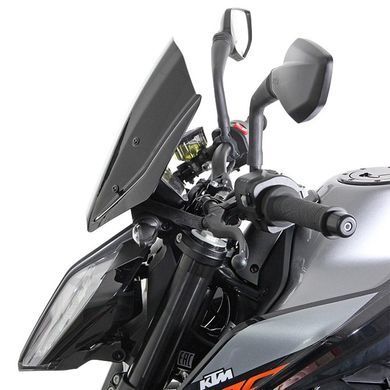Вітрове скло для KTM 790 Duke 18-Double Bubble "NRM" з монтажним матеріалом MRA light smoke