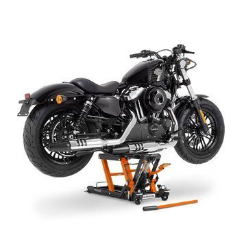 Ножничный подъемник Triumph Bonneville Bobber ConStands Mid-Lift L оранжевого цвета