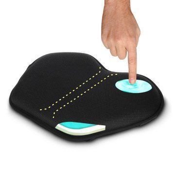 Гелева подушка для мотоциклетного сидіння Tourtecs L Comfort Seat Universal чорного кольору DPLB2