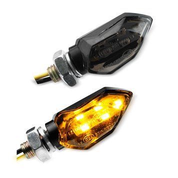 Светодиодные поворотники мотоцикла Lumitecs TX12 E-mark 2 шт перед-зад чёрные тонированные