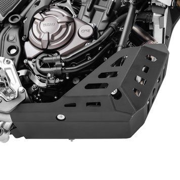 Защитная алюминиевая пластина картера SK2, совместимая с Yamaha Tenere 700 21-24, черного цвета Motoguard DPL2.