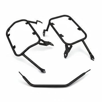Бічний багажник для мотоциклів BMW R 1200 GS/R 1250 GS/Adventure 13-24, Bagtecs SRT1, нержавіюча сталь, чорний.