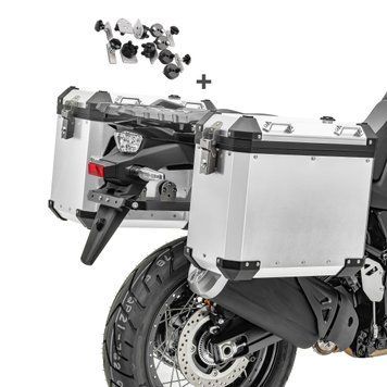 Комплект алюминиевых кейсов для Yamaha XTZ 750 Super Tenere алюминиевые боковые кофры Bagtecs GX38 серебристый