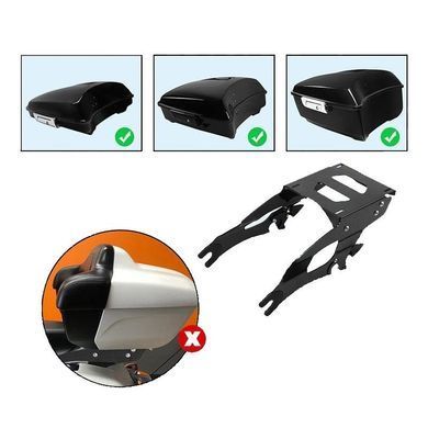 Съемный багажник Tour Pack подходит для мотоциклов Indian 15-26, Craftride TT6, черный.