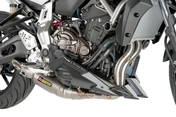 Спойлер двигателя Puig для YAMAHA TRACER 700 2018-2019 матово-черного цвета 7022J