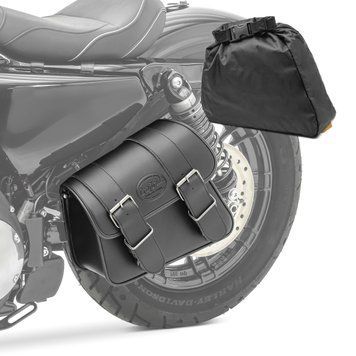 Cідельна сумка для мотоцикла ліва Craftride Montana 8Ltr для чопера чорна