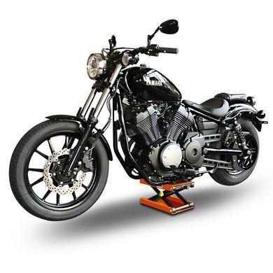 Підйомна платформа ConStands Mid-Lift M для мотоциклів Harley та Chopper до 500 кг оранжевого кольору