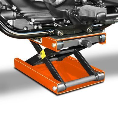 Підйомна платформа ConStands Mid-Lift M для мотоциклів Harley та Chopper до 500 кг оранжевого кольору