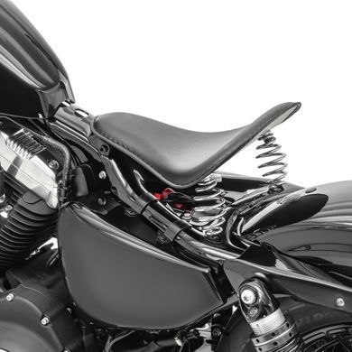 Сидіння Solo Seat Craftride Slim із пружинами для кастомних мотоциклів чорного кольору