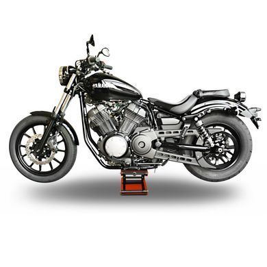 Підйомна платформа ConStands Mid-Lift M для мотоциклів Harley та Chopper до 500 кг оранжевого кольору