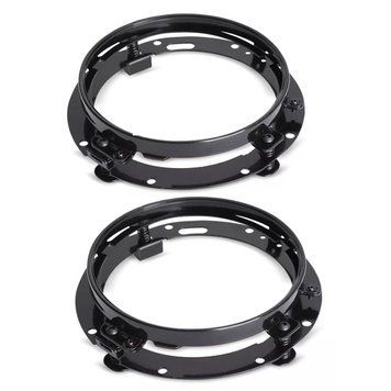2 крепежных кольца для фары 7 дюймов, подходят для Harley Davidson, черный