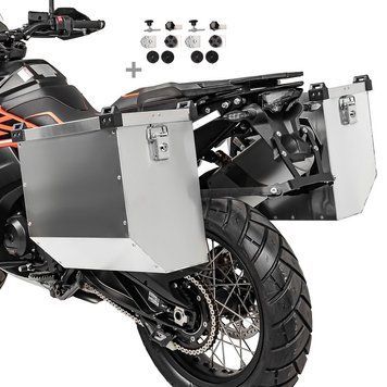 Комплект алюмінієвих кейсів Royal Enfield Interceptor 650, Himalayan Bagtecs Atlas 36 L з монтажним комплектом для кріплення кейсу