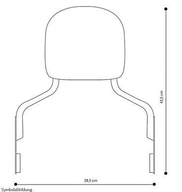 Спинка Harley Electra-Street-Road Glide, Road King 97-08 Craftride Fast Driver-M с багажной полкой черного цвета