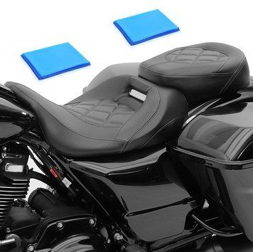 Гелеве сидіння сумісне з Harley Davidson Touring 09-25 Craftride RH3G чорного кольору DPLKA2.