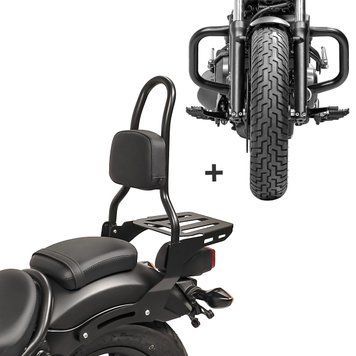 Комплект спинки для Honda Rebel 500 CMX 17-25 с защитной дугой Craftride RH8-3