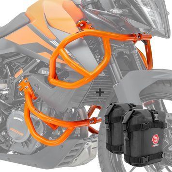 Комплект защитных дуг Motoguard оранжевый + сумки для KTM 390 Adventure 20-24