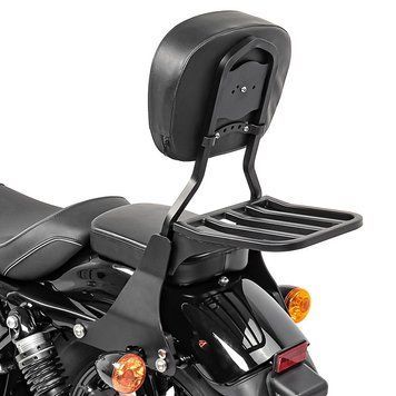 Спинка Harley Sportster 1200 Custom (XL 1200 C) 04-20 Craftride Fast Driver-S з багажною полицею чорного кольору