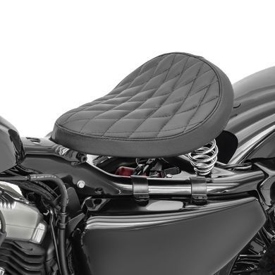 Сидіння для мотоцикла Craftride Diamond Contoured із пружинами для кастомних мотоциклів чорного кольору