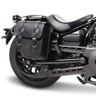 Комплект 2х кофрів + утримувач для Harley Davidson Street 750/500 Craftride Texas чорний