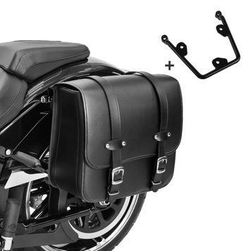 Боковая сумка с креплением совместима с Kawasaki Vulcan S / Caf&eacute; 2015&ndash;2024, левая, Reno 17 л, Craftride
