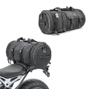 2x сумка на заднюю часть мотоцикла Bagtecs TB8 Roll bag 35л черного цвета