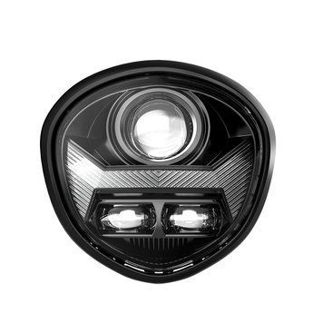 Светодиодная фара совместима с Yamaha XVS 1300 A Midnight Star 10-16 Headlamp Lumitecs YS12