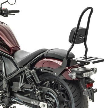 Спинка пасажира L3 сумісна з Honda Rebel 1100 CMX 21-25, з багажником, чорна, Craftride