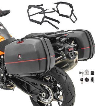 Комплект кофрів, сумісний із BMW R 1200 GS 04-12 Бічні кофри + багажник Bagtecs TB8S