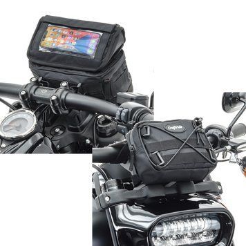 Комплект: сумка на кермо Harley Softail Fat Bob з утримувачем для смартфона 114 Craftride LB2 + сумка на кермо Harley Davidson Softail Fat Bob / 114 Craftride LB1