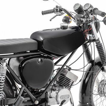 Паливний бак, сумісний із Simson S51/S50/S70, з бічною кришкою Craftride чорного кольору DPL2-NW