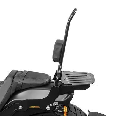 Спинка Harley Softail Fat Bob 114 18-25 Craftride Fast Rider-M з багажною полицею чорного кольору