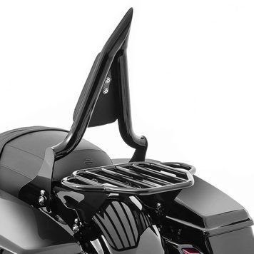 Спинка для мотоцикла Harley Davidson Touring 09-26 + багажник KI Craftride PV1 чорний