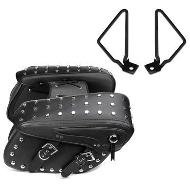 Бічні сумки VH6 + кріплення, сумісні з Kawasaki Vulcan S/W 650, Craftride