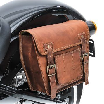 Бічна сумка сумісна з Indian Scout Bobber / Twenty, вінтажна сумка, Craftride SV4, коричнева