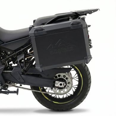 Алюминиевые боковые кофры Bagtecs черные + багажник для мотоцикла Voge DS 900 X 24-26