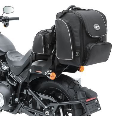Комплект мотоциклетных задних сумок Craftride TM2 + TM4 сумка на спинку 53-63 литра черный