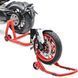 Комплект: Односторонний подкат для Ducati Panigale V2 20-24 Single-One красный + рабочий подъемник под переднее колесо FR, подходит для Ducati Panigale R / V2.
