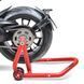 Комплект: Односторонний подкат для Ducati Panigale V2 20-24 Single-One красный + рабочий подъемник под переднее колесо FR, подходит для Ducati Panigale R / V2.