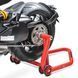 Комплект: Односторонний подкат для Ducati Panigale V2 20-24 Single-One красный + рабочий подъемник под переднее колесо FR, подходит для Ducati Panigale R / V2.