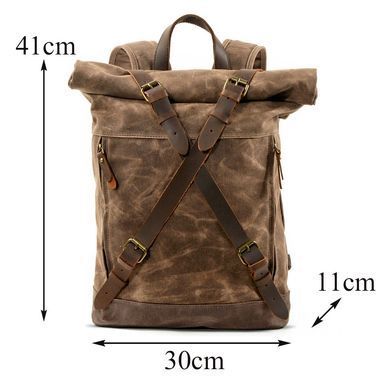 Мотоциклетний рюкзак Craftride CR3 вощена полотняна сумка 13Ltr коричневого кольору