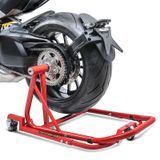 Задня підставка-візок для мотоцикла, сумісна з Ducati Multistrada 1260/S/D-Air 18-20 ConStands Single Mover, червона.