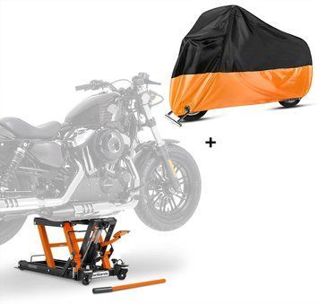 Гидравлическая подъемная платформа + брезент XL для Harley Davidson Sportster Forty-Eight 48 / Special Consstands Midlift L оранжевый