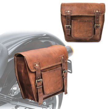 Пара сумок для мотоцикла Craftride SV4 Vintage bag 6Ltr коричневого кольору