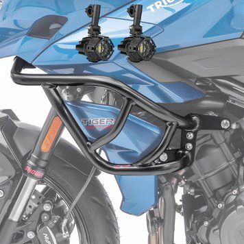 Комплект захисної дуги + додаткові фари XL, сумісний із Triumph Tiger Sport 660 22-25, чорний