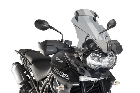 Вітрове скло Touring зі спойлером Puig для TRIUMPH TIGER 800 XR 2015-2017 димчастого кольору 5918H