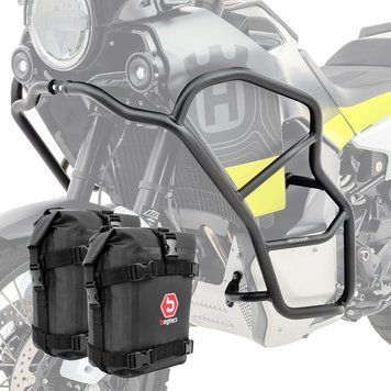 Комплект захисної дуги+кофри для мотоцикла Husqvarna Norden 901 21-25 Motoguard KT13 чорного кольору.